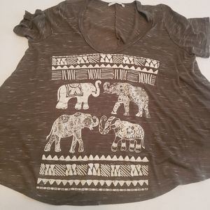 Army green elephant shirt